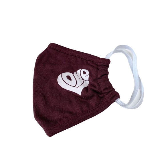 new SOTM ❤︎ Reversible Love Elastic Strap Face Mask ❤︎ Wine - Picture 5 of 8
